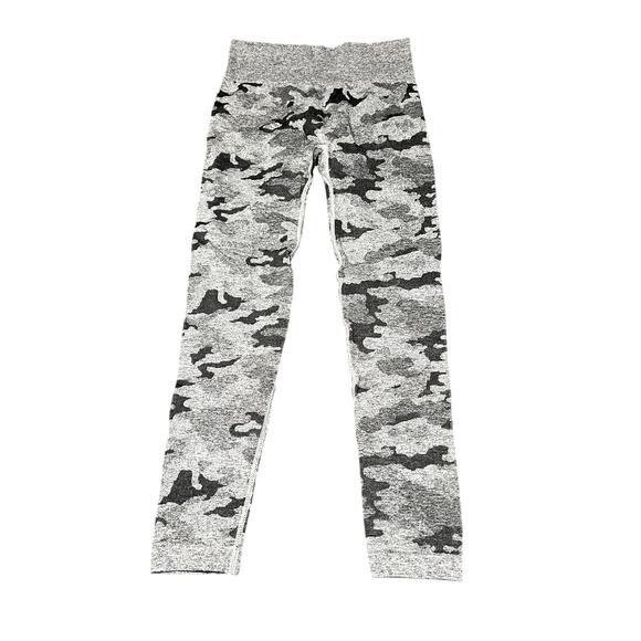 Womens gray camouflage high rise leggings womens large workout gym athleisure - Picture 1 of 3